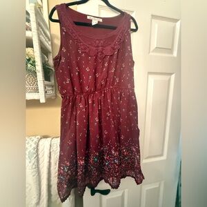 American Rag Burgundy Floral Kids Dress